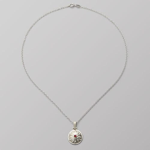 Baroque Necklace - Garnet showing chain