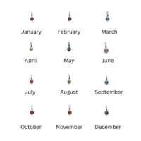 Key and Birthstone Necklace - Image 2